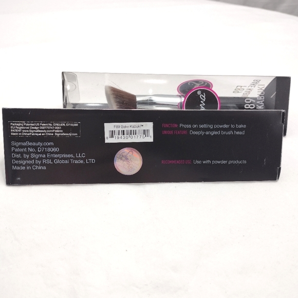 Set of 2 Black & Silver Sigma F89 Bake Kabuki Foundation Brushes - Picture 3 of 3
